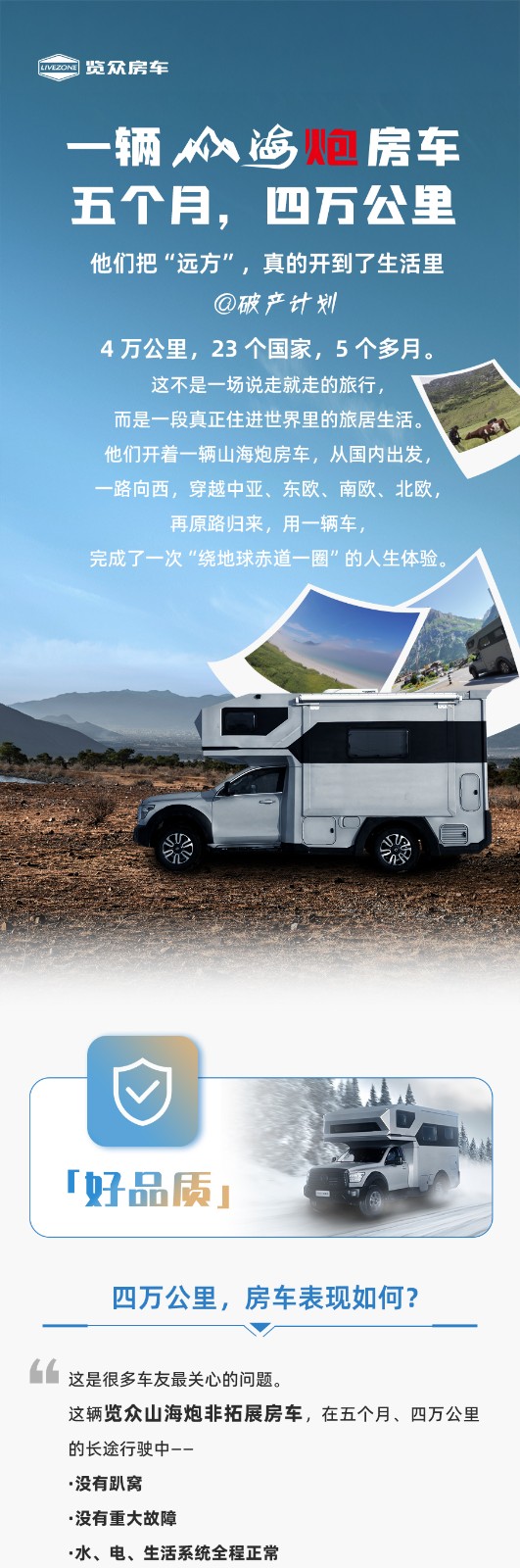 5個月，4萬公里，山海炮房車是陪他們走完23個國家的房車